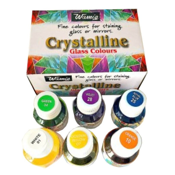 Wamiq Crystalline Glass Color 22ml mini glass kit 6 Pieces/Box – Multi Colors