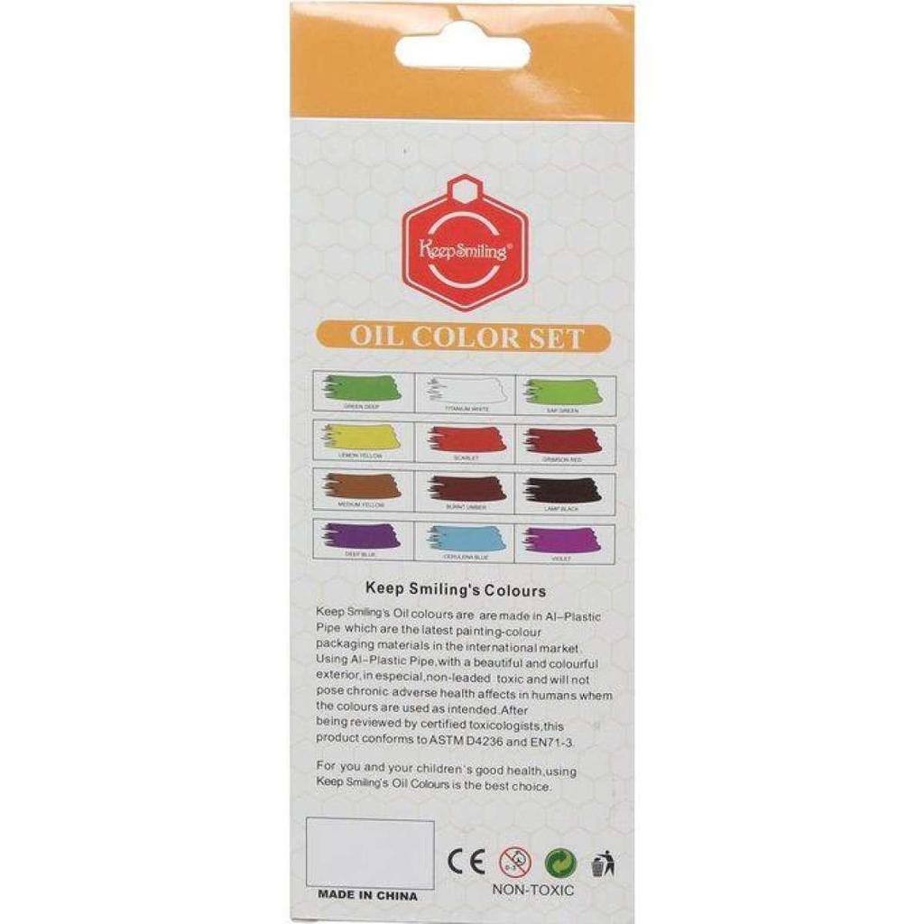 KeepSmiling Glass Paints - Pack Of 12