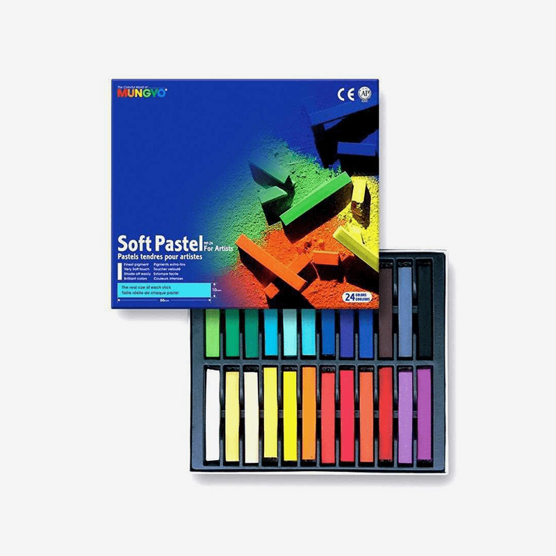 MUNGYO SOFT PASTELS FOR ARTISTS BOX OF 24 – Stationeria