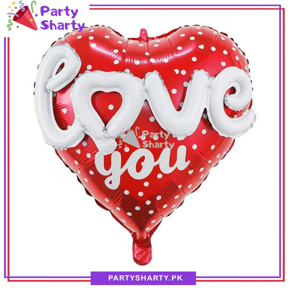 3D Love You Heart Shaped Foil Balloons For Party Decoration and Celebration