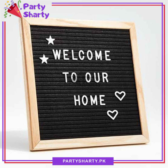Black Color Felt Letter Board with 300+ Letters, Numbers & Symbols - C ...