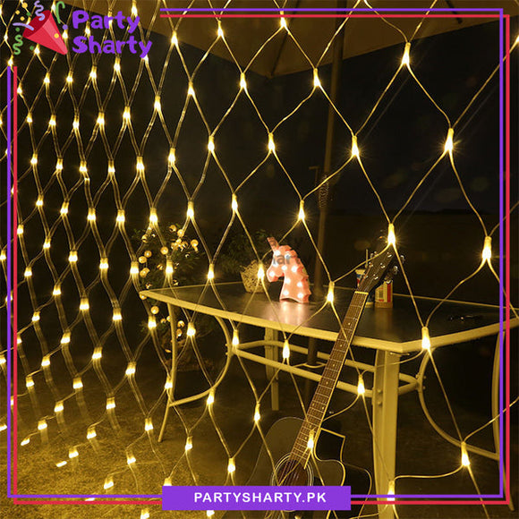 LED Net String Lights Indoor Outdoor Mesh Lighting Electric Operated f ...
