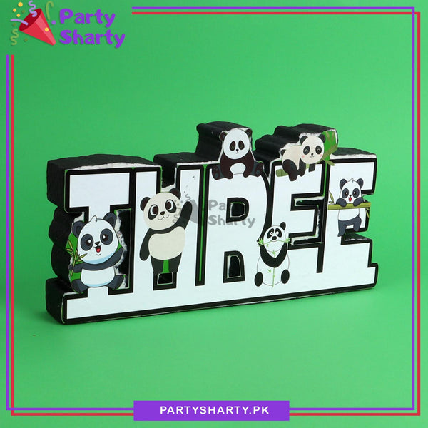THREE Thermocol Standee For Panda Theme Based Third Birthday Celebrati ...