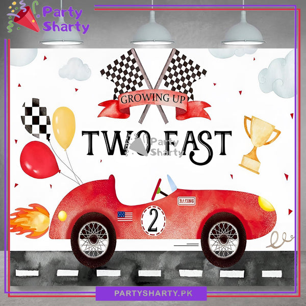Two Fast Theme Panaflex backdrop For Racing Car Theme Birthday Decorat ...