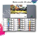 Marie's Acrylic Paint Colours Set 18 Pieces-12 ml