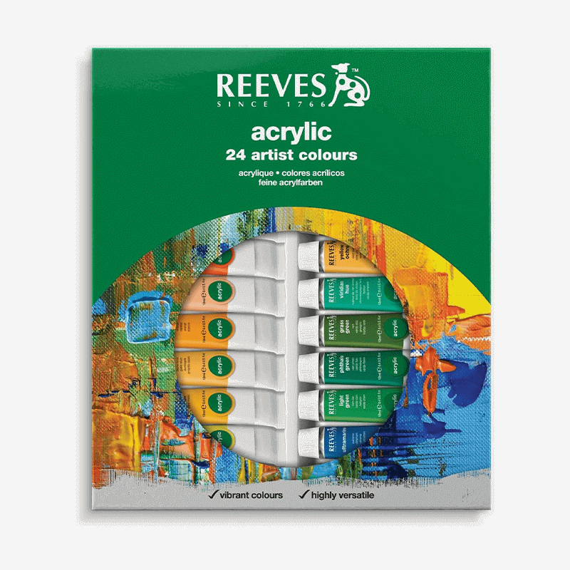 Reeves Acrylic Colors Set Of 24 – Stationeria