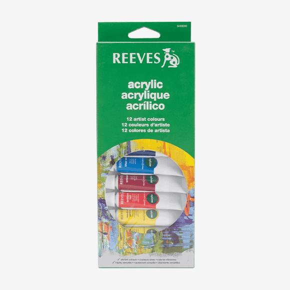 Reeves Acrylic Colors Set Of 12 Colors- 10 ml
