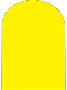 PROFESSIONAL PRIMED CANVASES YELLOW ELONGATED D SHAPED - (SIZE AVAILABLE)