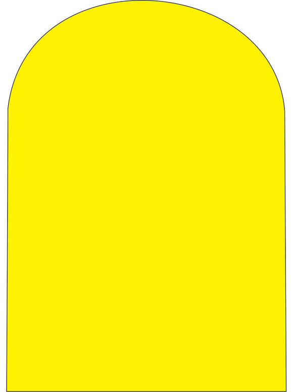 PROFESSIONAL PRIMED CANVASES YELLOW ELONGATED D SHAPED - (SIZE AVAILABLE)