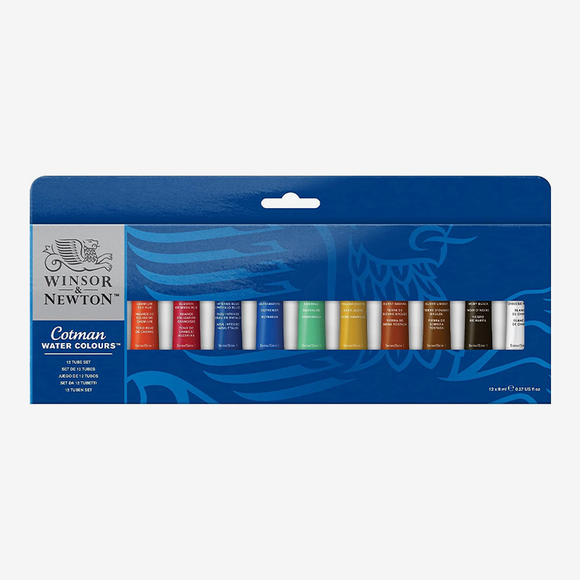 Winsor Newton Cotman Watercolor Paint Set Of 12 8ml Tubes