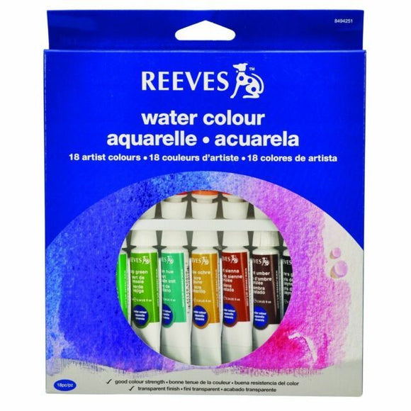 REEVES Water Color 18 Colors Set 18x12ml – Multi Colors
