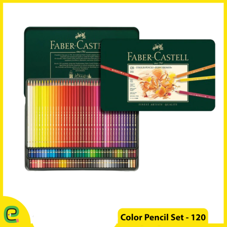 FABER-CASTELL POLYCHROMOS COLOURED PENCILS 3 LAYER TIN OF 120