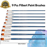 Worison Filbert Shape Brush Pack of 9