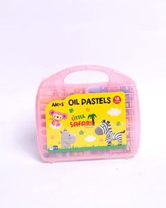 AMOS Oil Pastels (AM-502) 18Pcs/Box – Multi Color