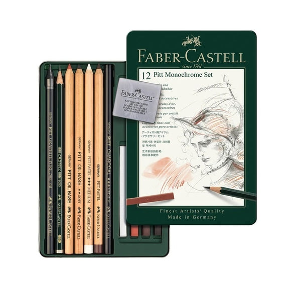 Faber Castell Pitt® Monochrome Set – Tin of 12
