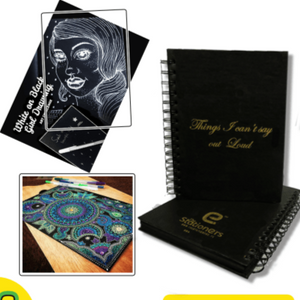 Hardcover Black Paper Sketch Notebook for Artist