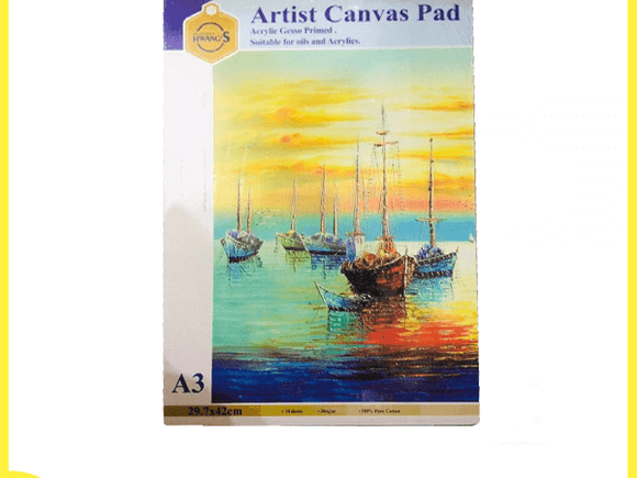 A3 Keep Smiling Canvas Pad 10 sheets 280 GSM