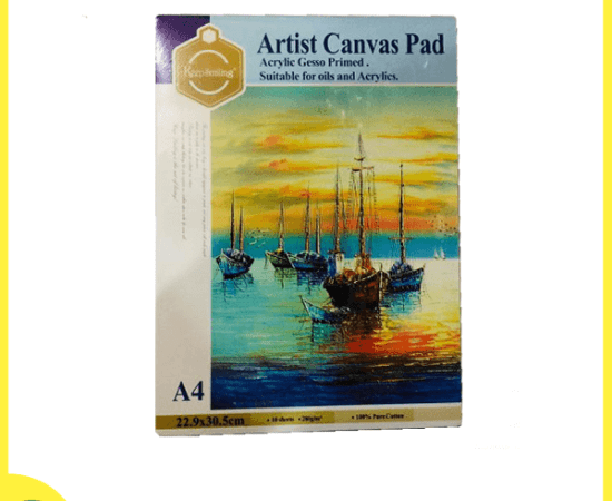A4 Keep Smiling Canvas Pad 10 Sheets 280 GSM