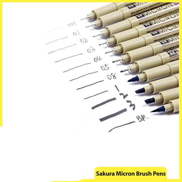 Sakura Pigma Micron Needle Soft Drawing Pen 8 Pcs