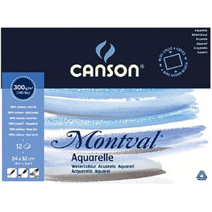 Canson Montval 300 GSM Watercolor Practice Paper -12 SHEETS