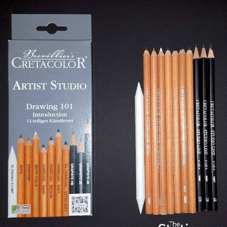 Cretacolor Artist Studio Drawing Charcoal And Graphite Pencil Set Of 11 Pcs