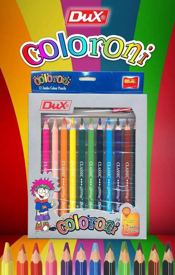 Jumbo Color Pencils Border - Educational - 12 Pieces