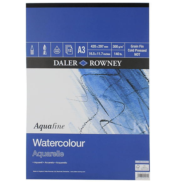 Daler – Rowney Aquafine Water Color Pad A3 300gms