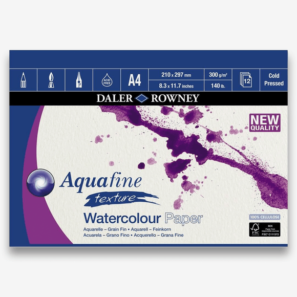 Daler Rowney Aquafine Watercolor 300gms Paper Pads