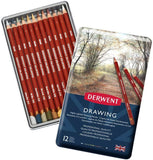 DERWENT DRAWING COLOR PENCIL TIN PACK OF 12