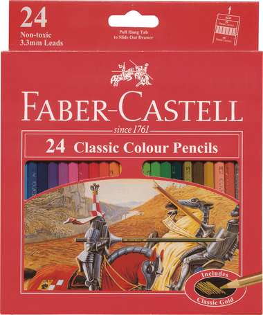 FABER CASTELL CLASSIC COLOUR PENCILS BOX 24