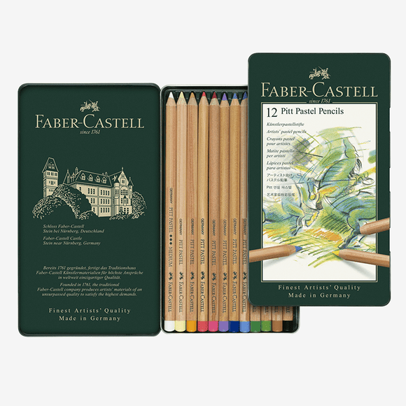 Faber Castell Pitt Pastel Pencils - Tin of 12