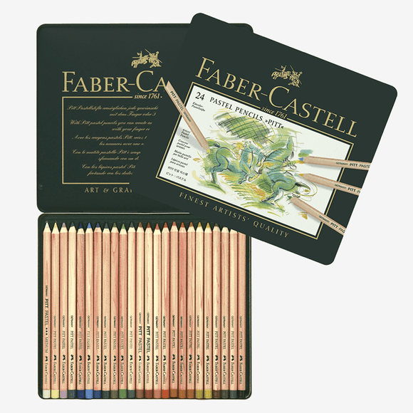 Faber Castell Pitt Pastel Pencils - Tin of 24