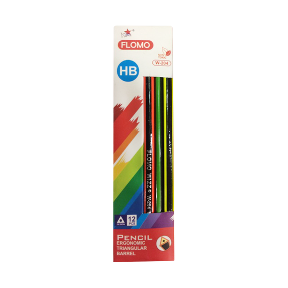 Flomo HB Pencil For Writing & Sketching 12 Pieces set/Box