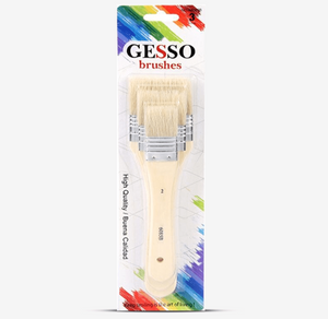 Gesso Base Making Paint Brush Set of 3