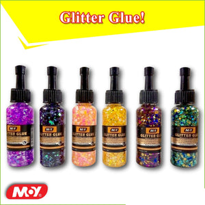 Moy Glitter Glue Multicolor Pack of 6pcs 50ML