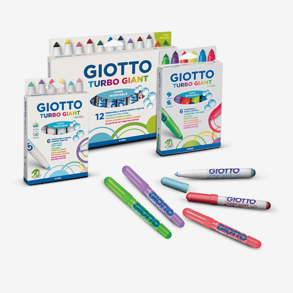 GIOTTO GIANT PASTEL COLOR MARKER SET OF 12