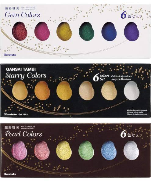 KURETAKE GANSAI TAMBI “Gem Colors” 6 colors set – MC20GC/6V