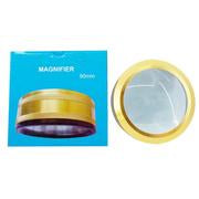 MAGNIFYING GLASS DOUBLE 90 MM GOLDEN