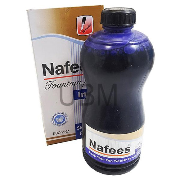 NAFEES FOUNTAIN PEN INK 500ML BLUE