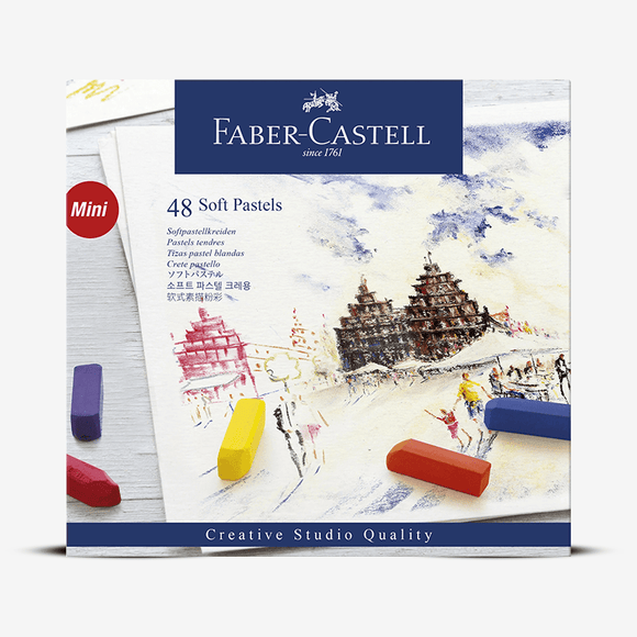 FABER CASTELL SOFT PASTEL HALF LENGTH STICKS - BOX OF 48