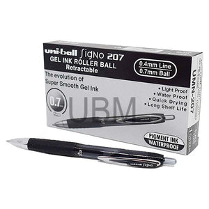 UNI-BALL GEL PEN SIGNO UB-207 BLACK (1 PCS)