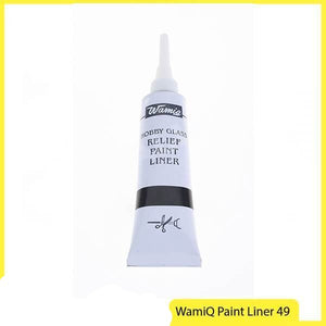 Wamiq Hobby Glass Out Liner Ceramic Glass Paint Relief Paint Liner Black 49