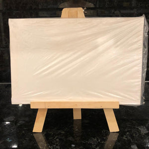 12X18 AND 12X12 CANVAS WITH 1 WOODEN EASEL