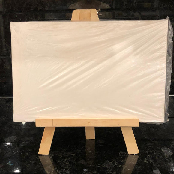12X18 AND 12X12 CANVAS WITH 1 WOODEN EASEL
