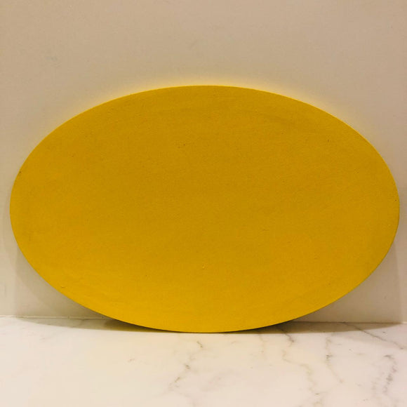 YELLOW OVAL CANVAS - (SIZE AVAILABLE)