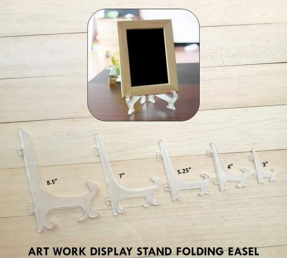 Clear Acrylic Mini Adjustable Folding Display Easel (Sizes available)