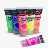Fluorescent Acrylic Colours 6Pcs