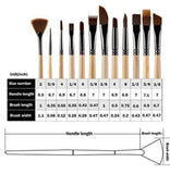 Giorgione artists's brush set pack of 12