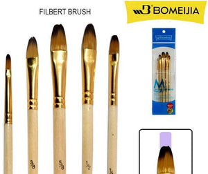Bomeijia Filbert Artist Brush Pack Of 5