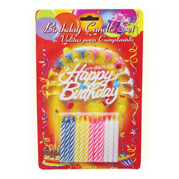 BIRTHDAY CANDLE WITH STAND - ASSORTED